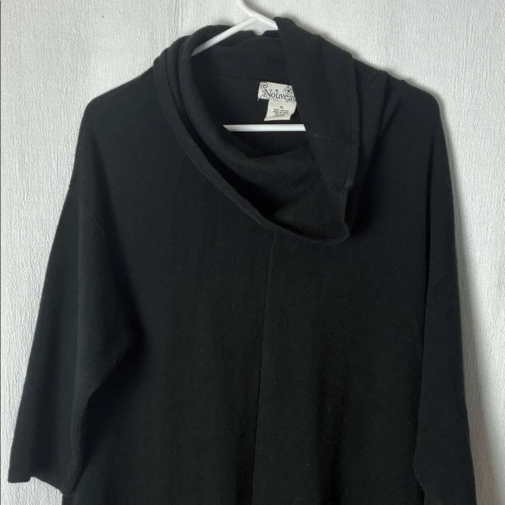 Nouveau Black Cowl Neck Pullover Sweater